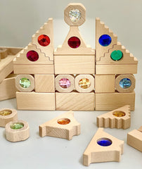 Papoose Toys - Dutch Step Gables Blocks (16 Piece Set)