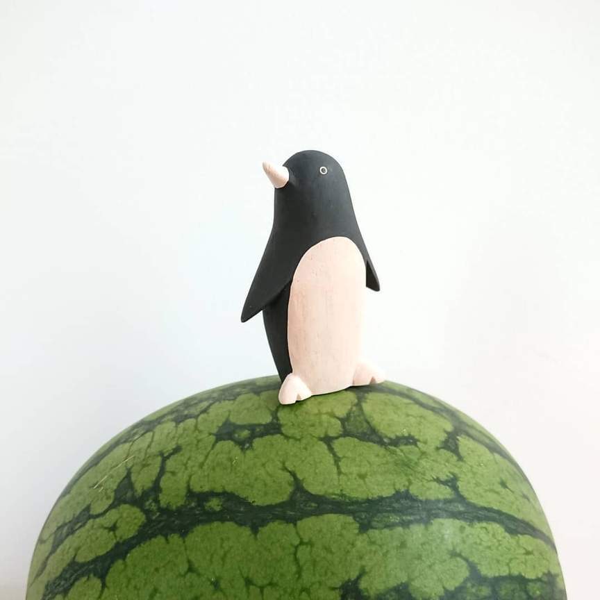 T-Lab Pole Pole Wooden Animal Penguin
