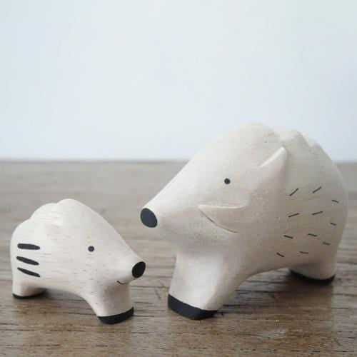 T-Lab Pole Pole Wooden Animal Pair Set - Boar