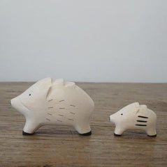 T-Lab Pole Pole Wooden Animal Pair Set - Boar