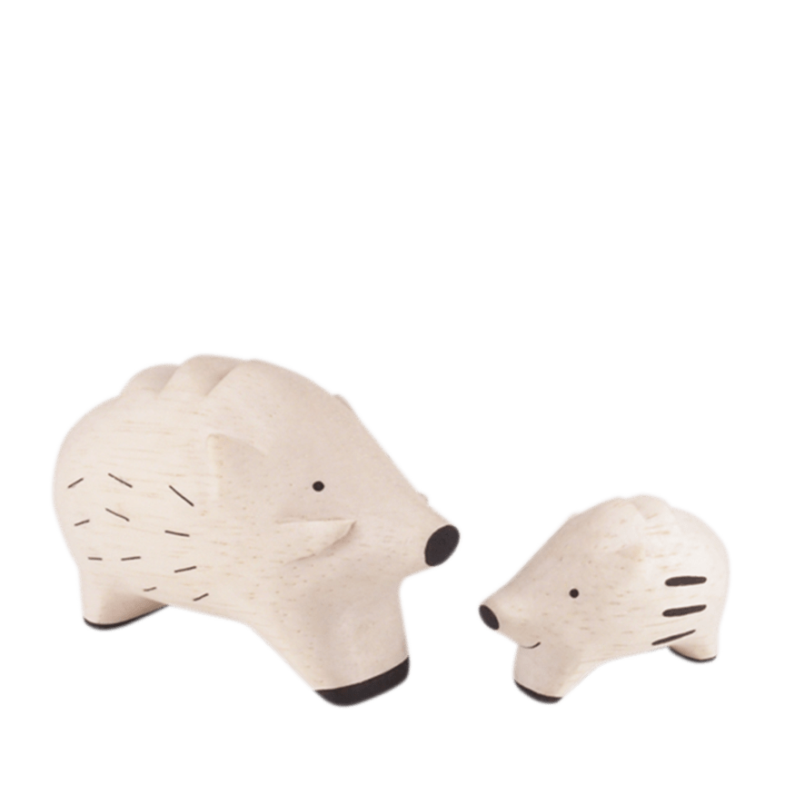 T-Lab Pole Pole Wooden Animal Pair Set - Boar