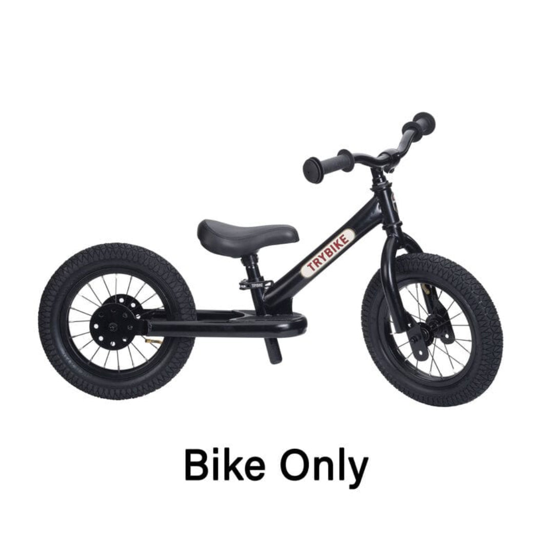 Trybike Steel 2 Wheel Balance Bike - Black