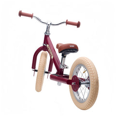 Trybike Steel 2 Wheel Balance Bike - Red Vintage