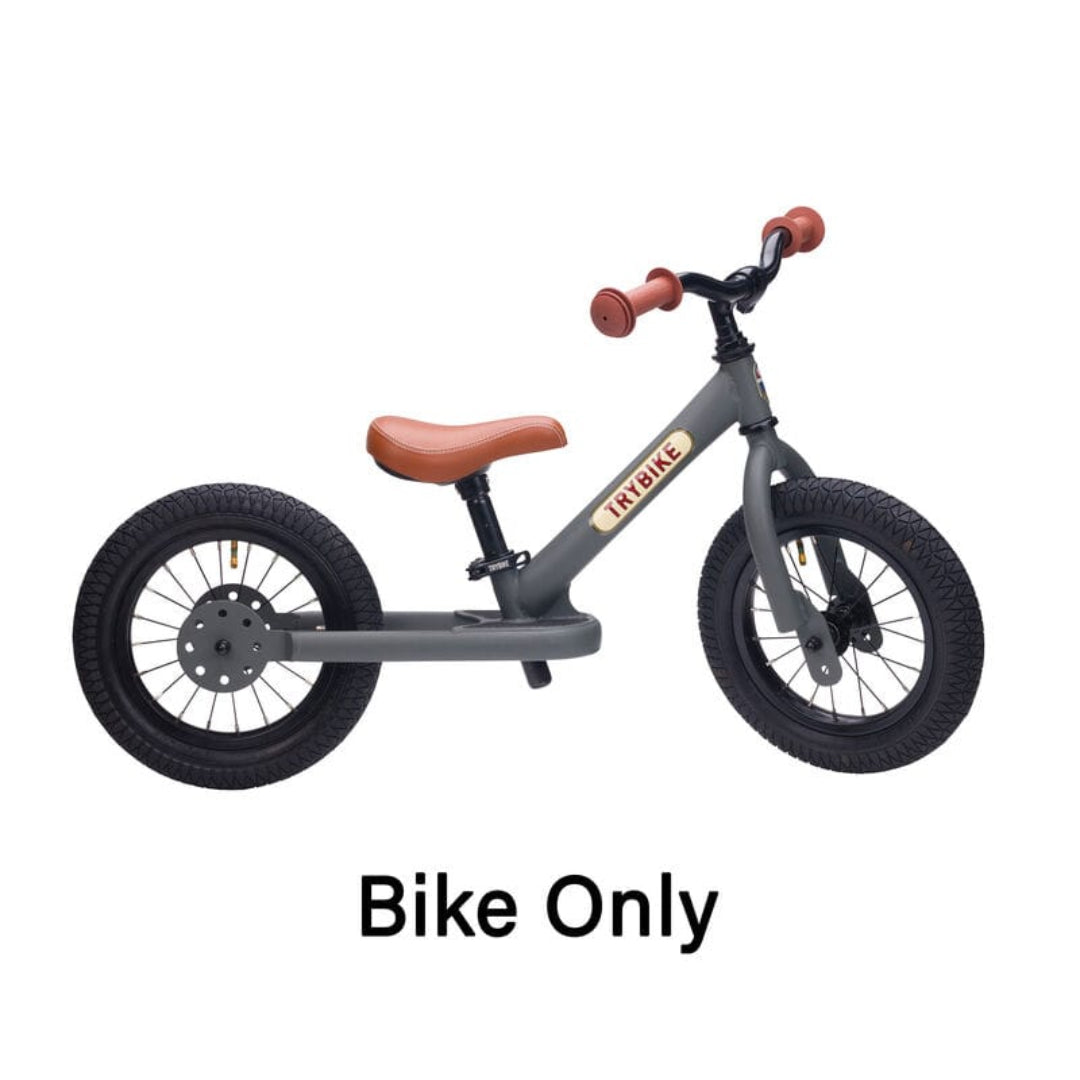 Trybike Steel 2 Wheel Balance Bike - Grey