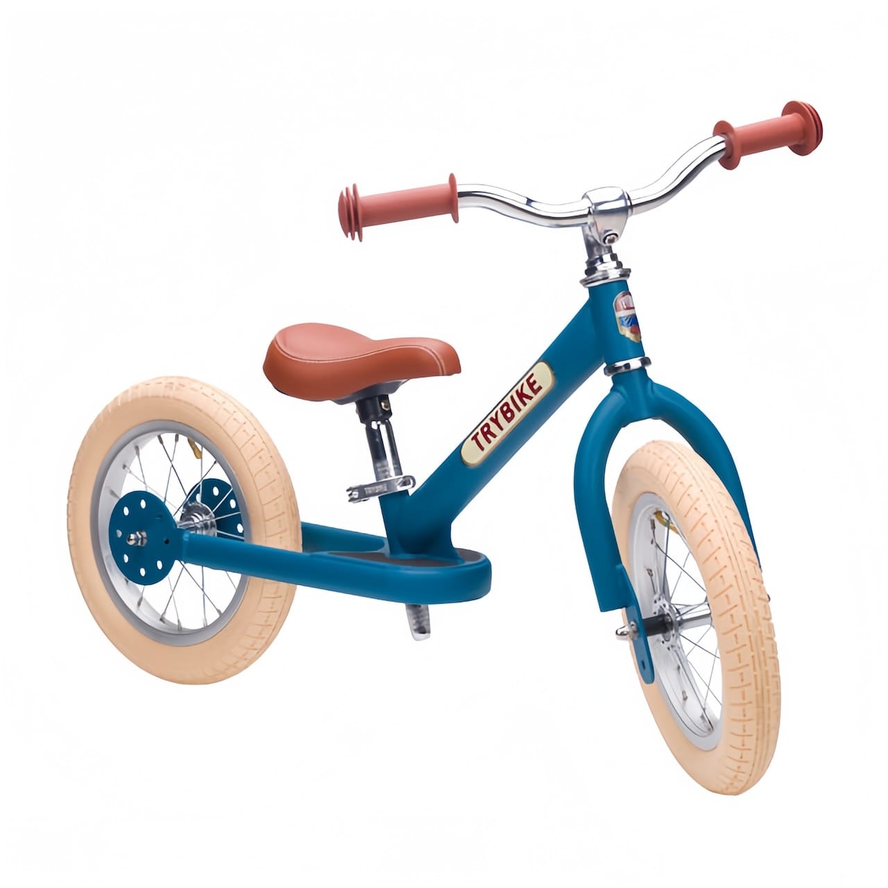 Trybike Steel 2 Wheel Balance Bike - Blue Vintage