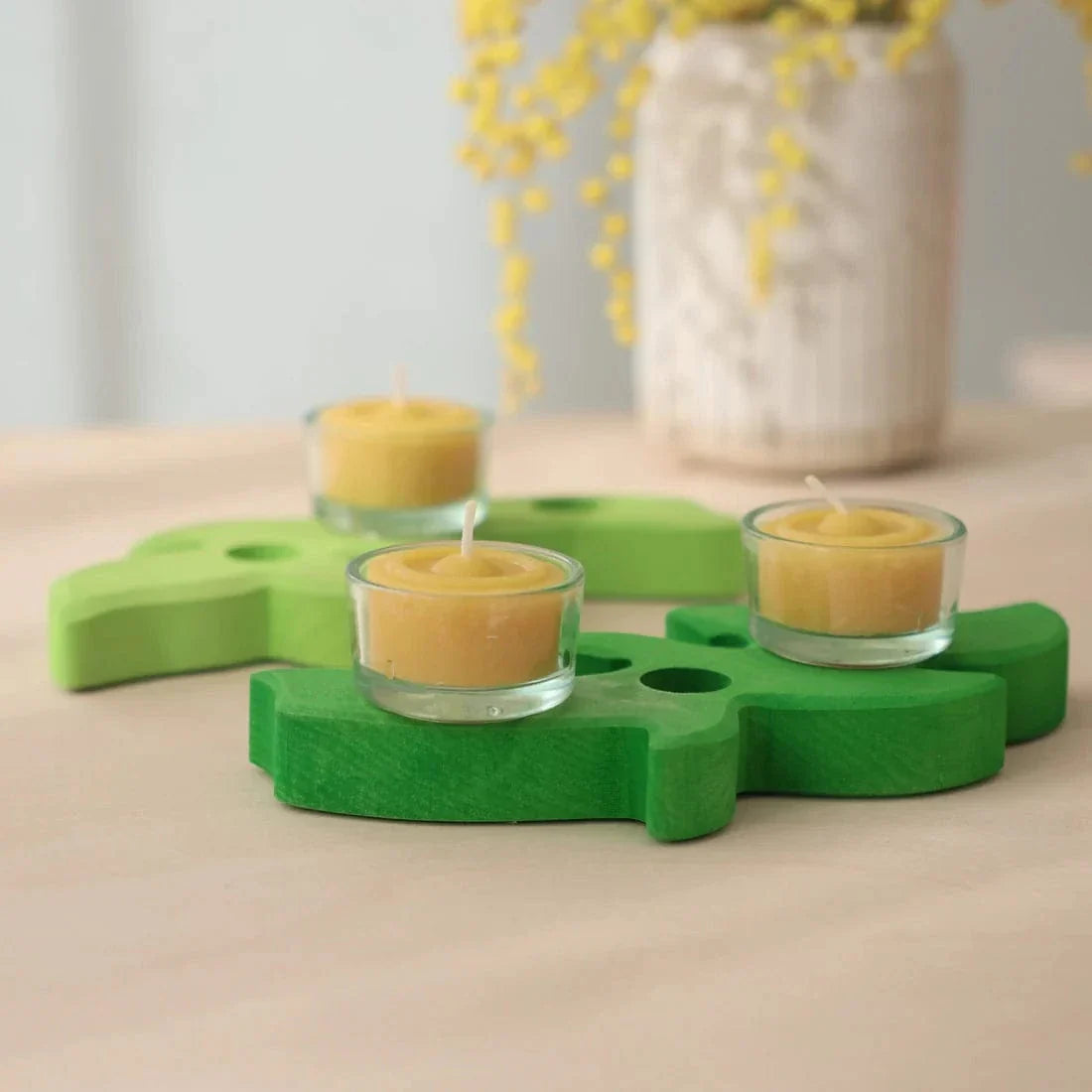 Grimm’s Tea Light Candles 100% Beeswax Set of 10