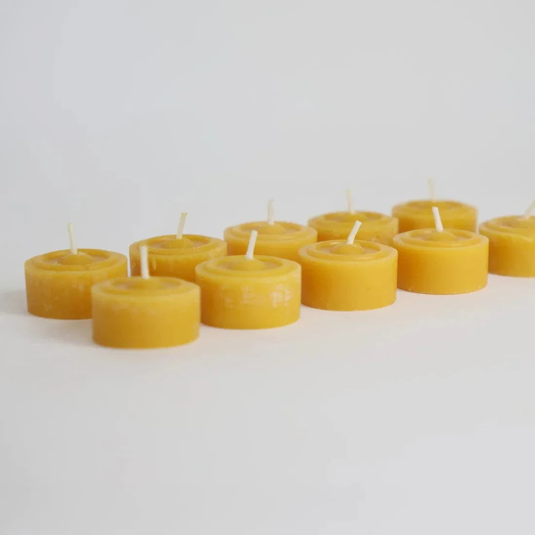 Grimm’s Tea Light Candles 100% Beeswax Set of 10