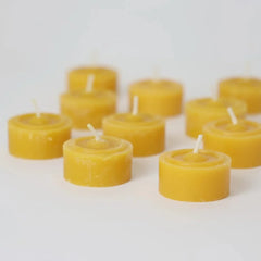 Grimm’s Tea Light Candles 100% Beeswax Set of 10