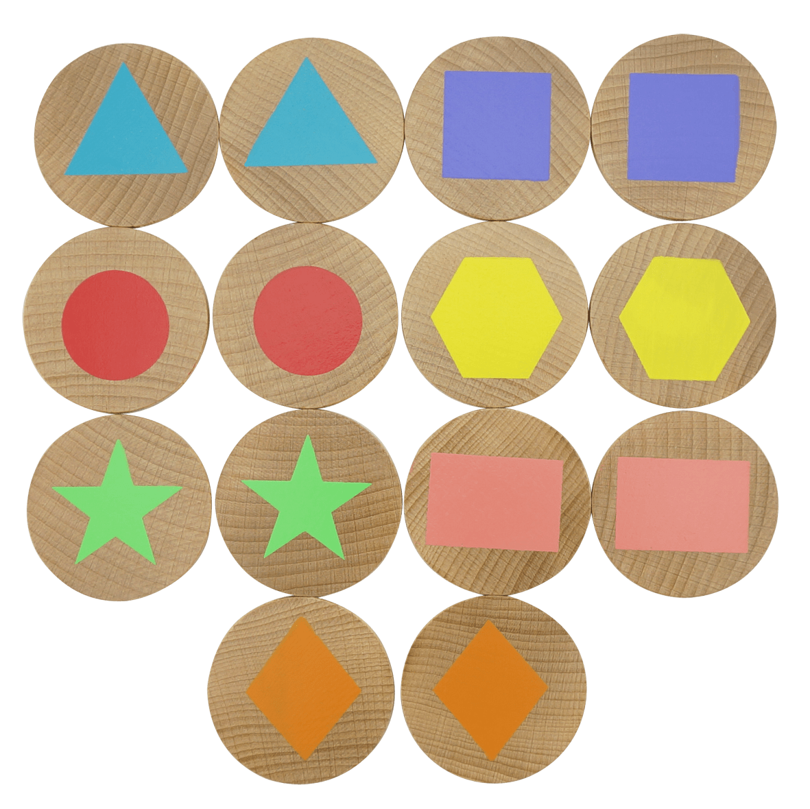 Freckled Frog Shapes Wooden Matching Pairs
