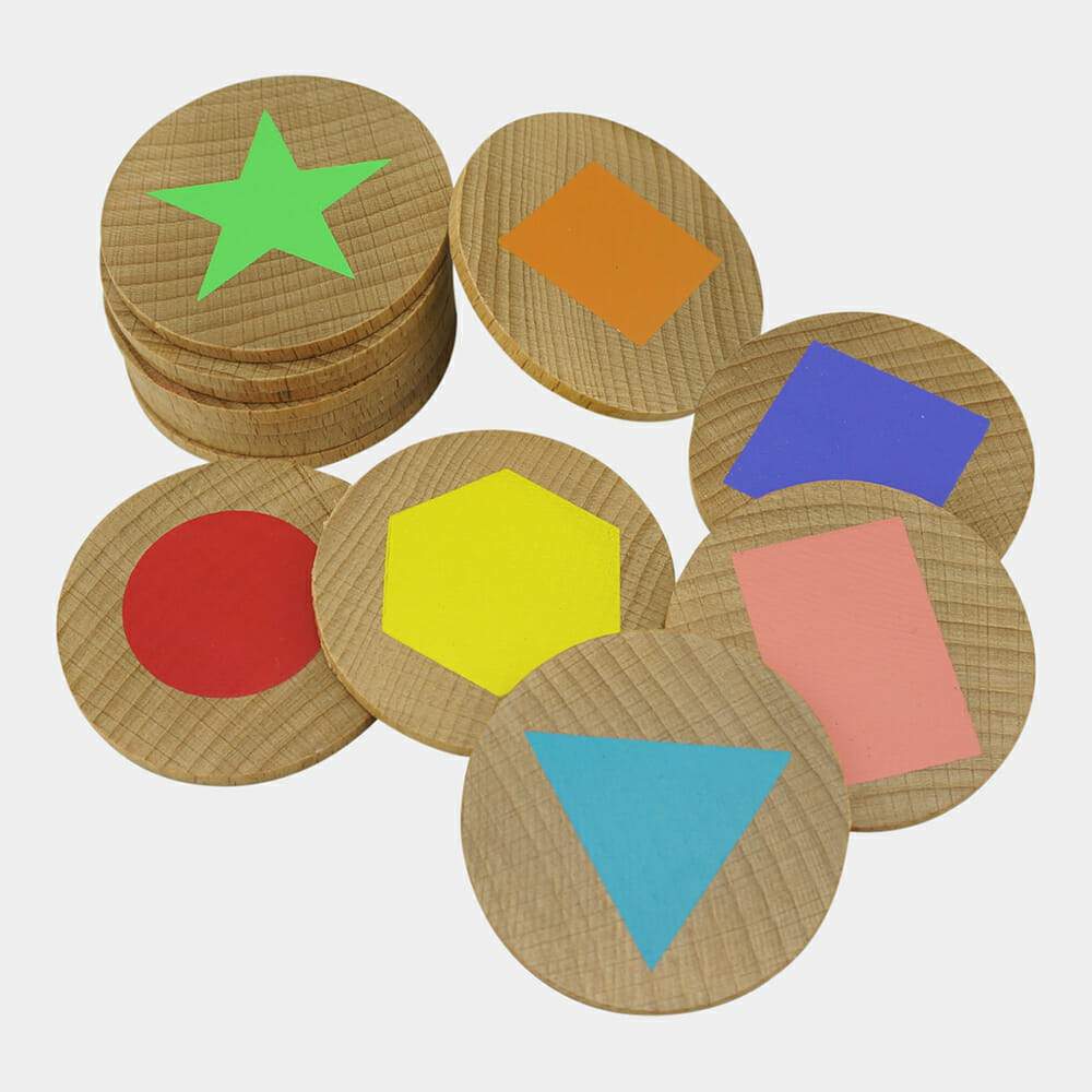 Freckled Frog Shapes Wooden Matching Pairs