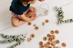 Freckled Frog Tactile Wooden Numbers set
