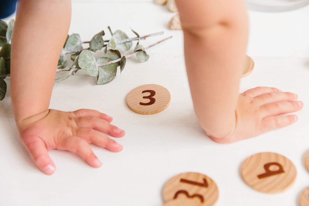 Freckled Frog Tactile Wooden Numbers set