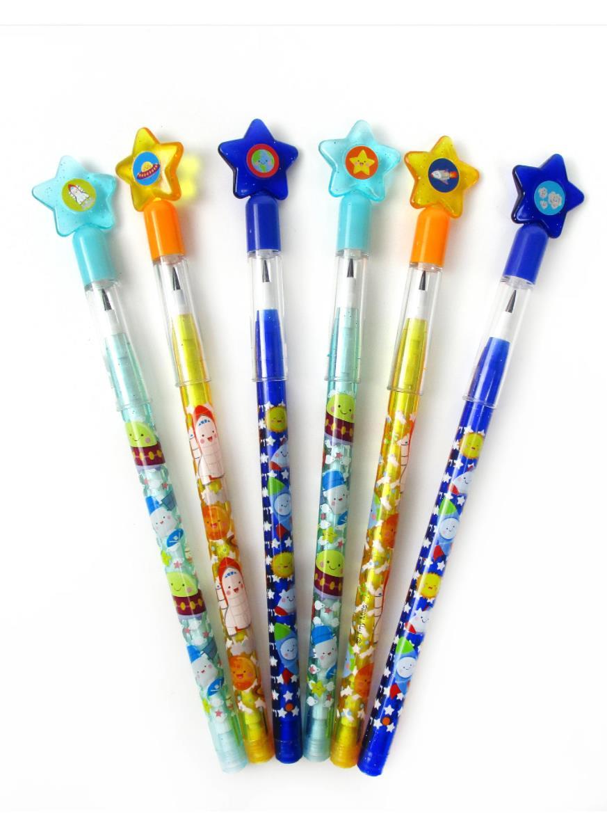 Tiny Mills - Outer Space Rocket Multi Point Pencils (24pcs)