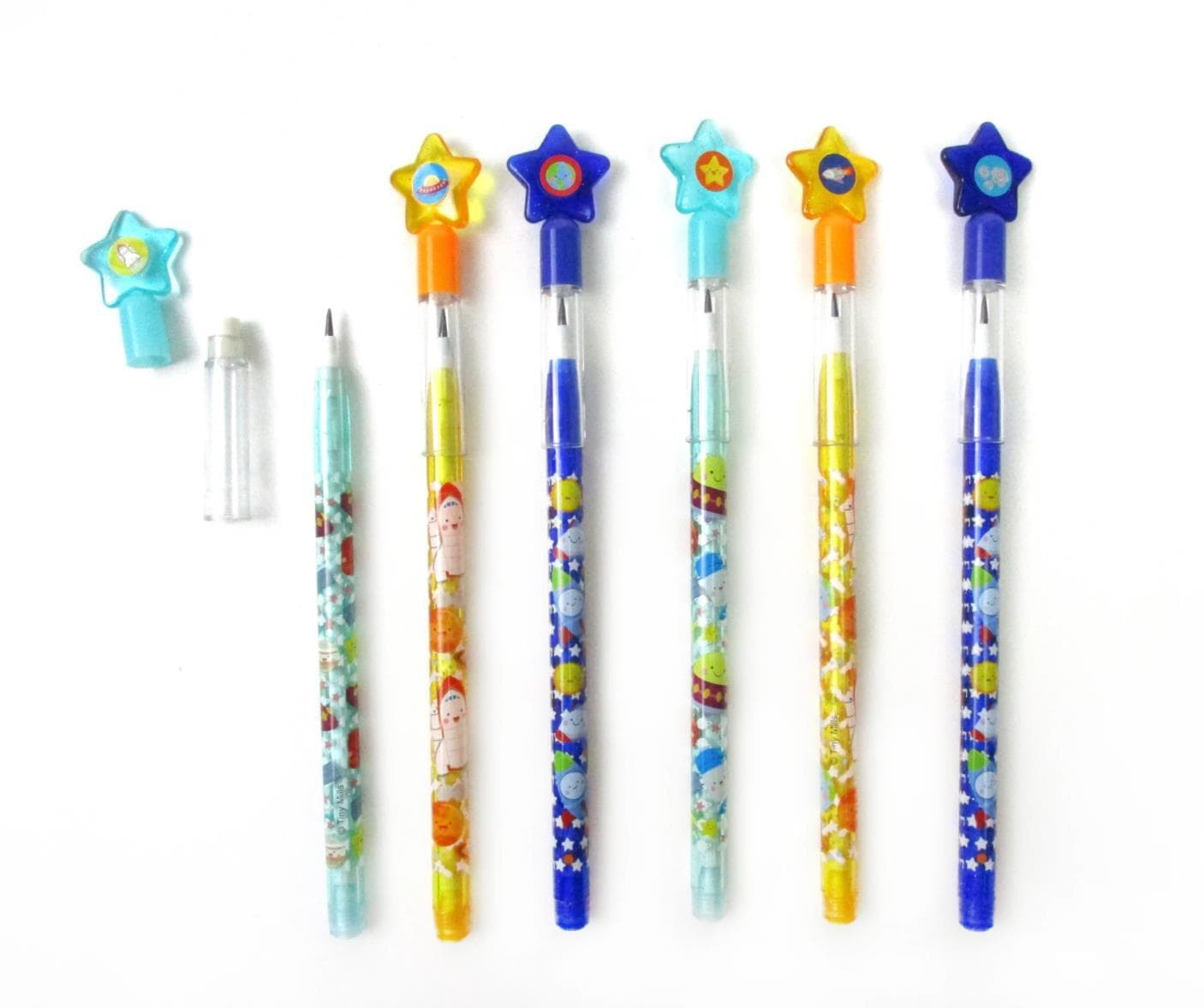 Tiny Mills - Outer Space Rocket Multi Point Pencils (24pcs)