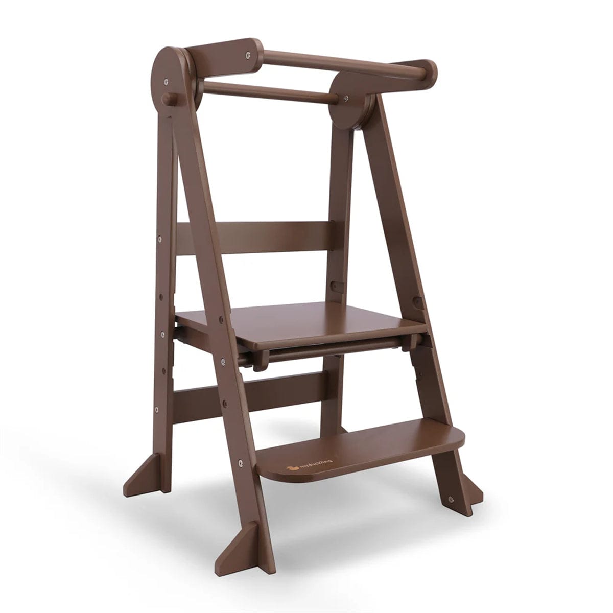 myduckling Deluxe Folding Adjustable Learning Tower - Mocha Brown