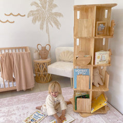 myduckling Montessori Rotating Bookcase - Natural