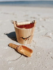 Explore Nook Wooden Bucket & Scoop set (Whale Burn Stamp Edition)