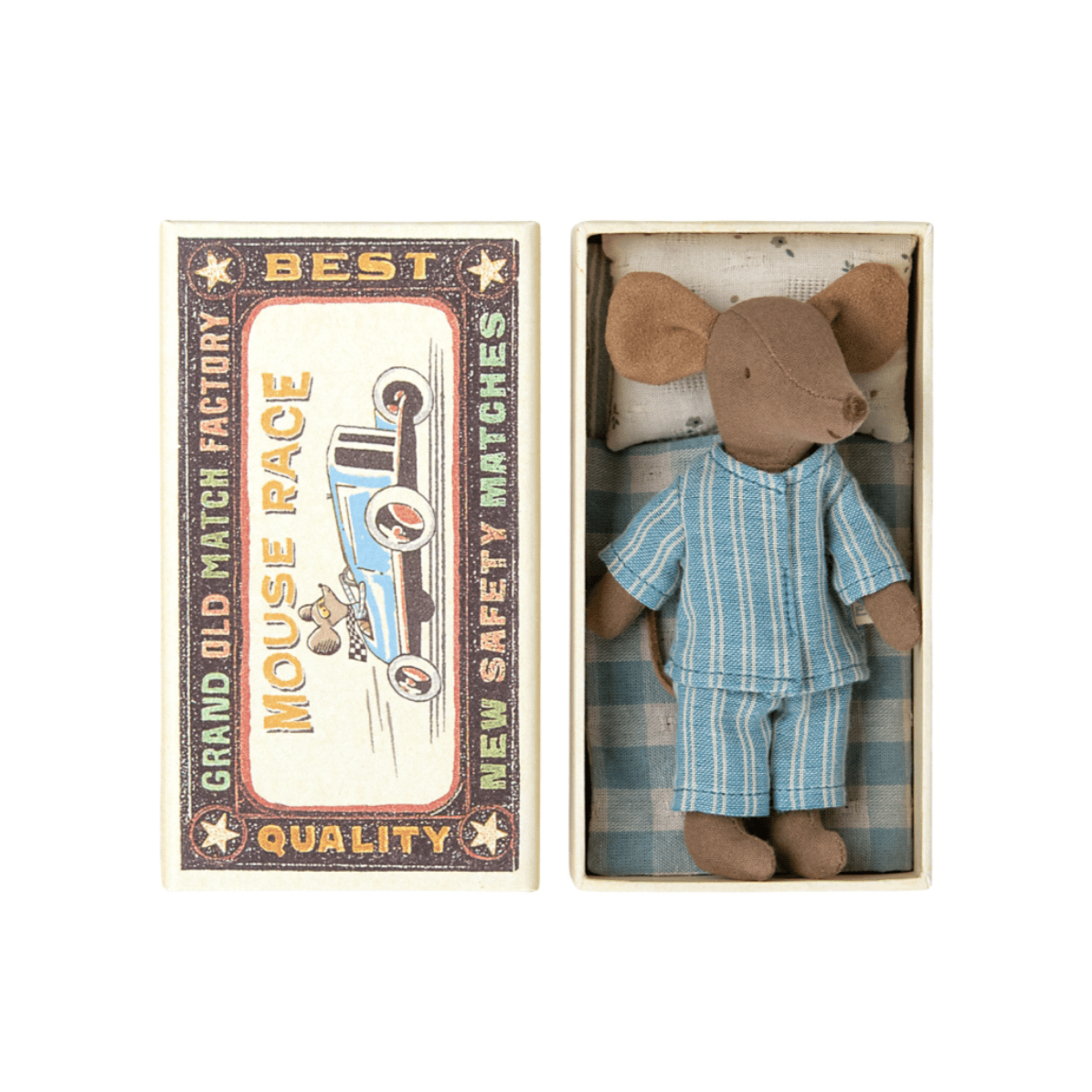 Maileg Mouse Big Brother Brown in box