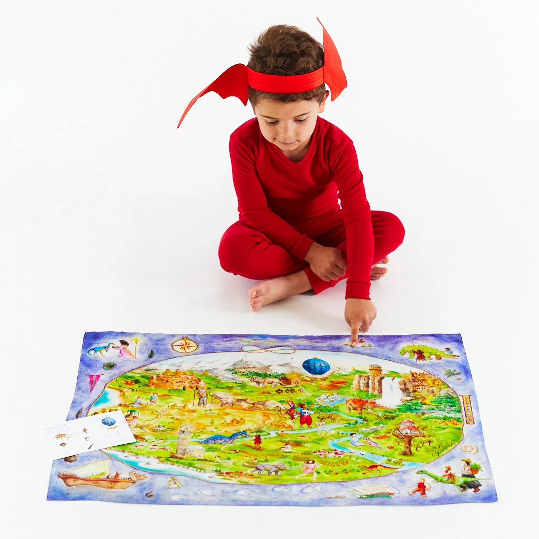 Sarah's Silks Dinotopia Seek & Find Playsilk