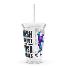 Masters of the Universe Gym Bro Skeletor Crush Your Workout Clear Water Tumbler