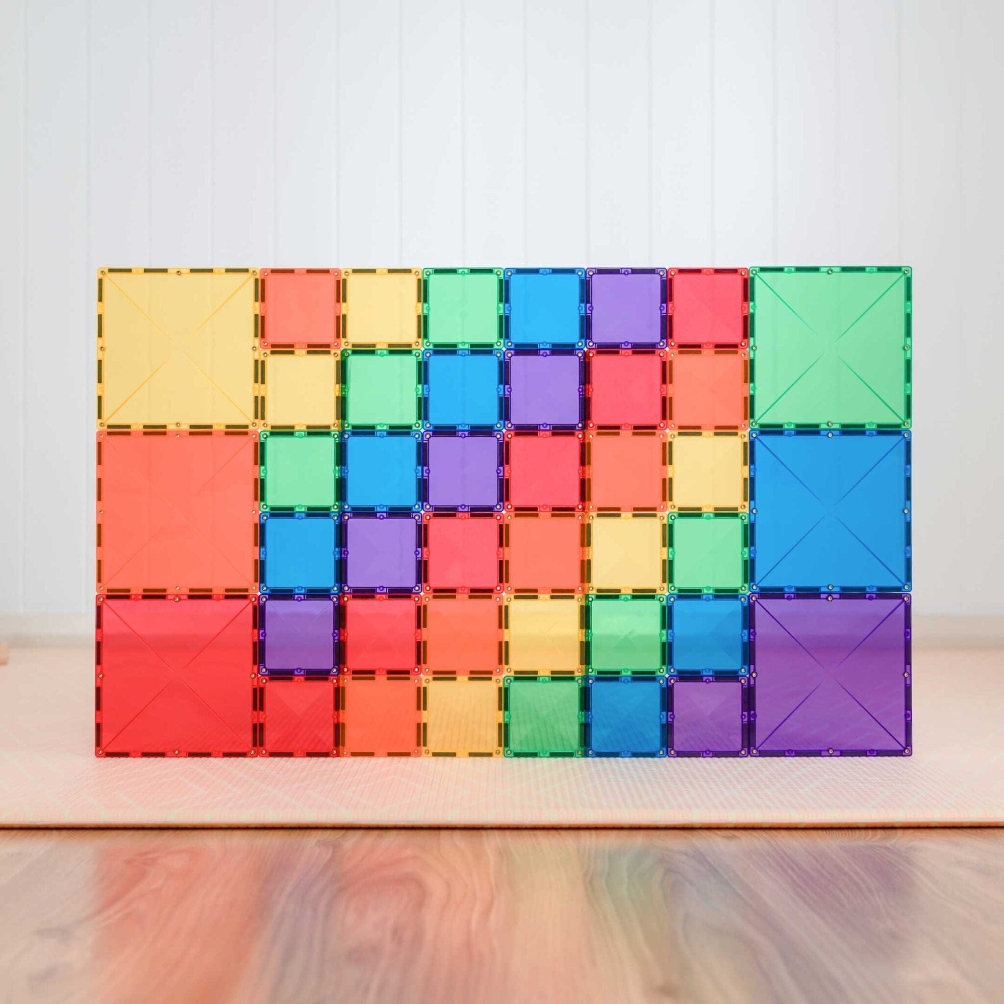 Connetix Tiles Rainbow Square Pack 42 Piece