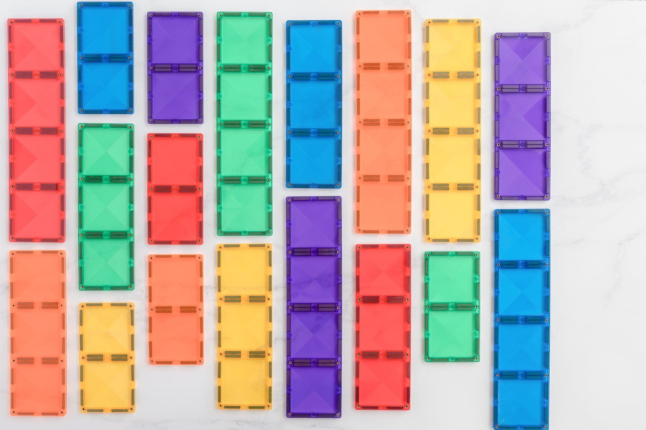 Connetix Tiles Rainbow Rectangle Pack 18 Piece