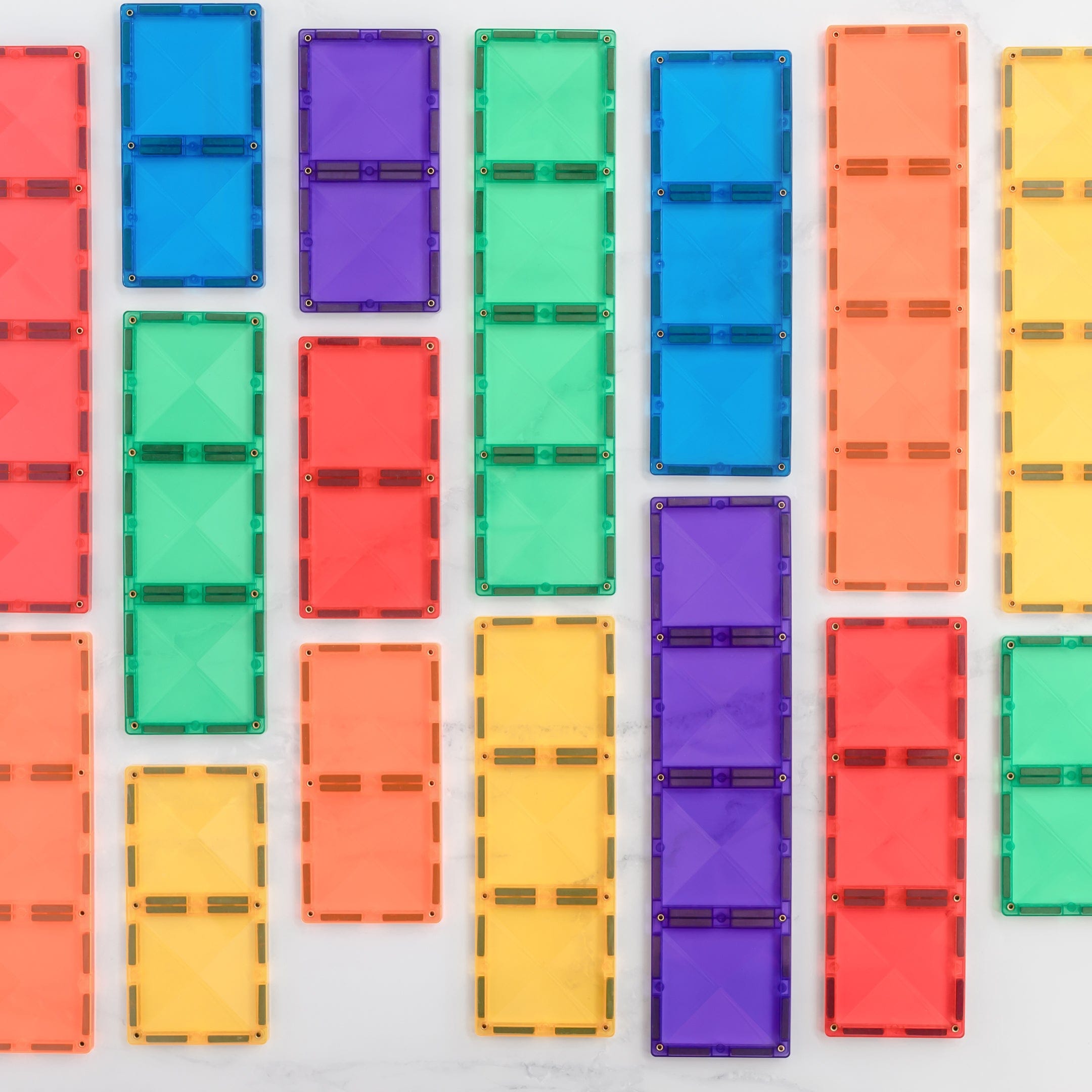 Connetix Tiles Rainbow Rectangle Pack 18 Piece