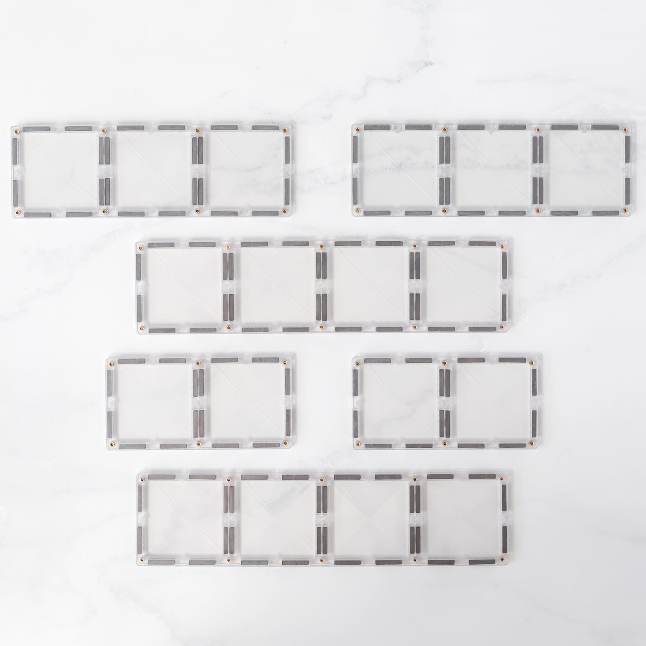 Connetix Tiles Clear Rectangle Pack 12 Piece