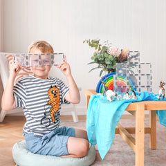 Connetix Tiles Clear Rectangle Pack 12 Piece