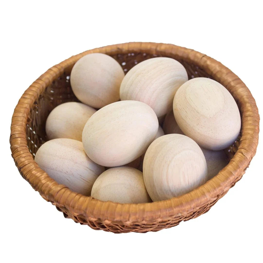 QToys DIY Wooden Eggs (set of 12)