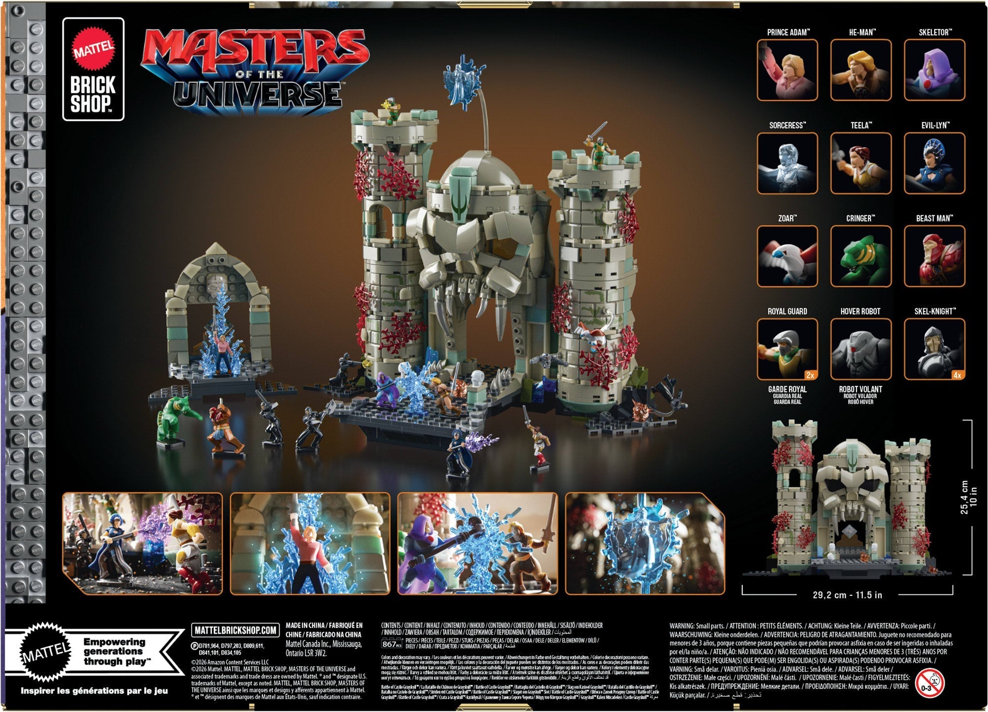 Mattel Brick Shop Masters of the Universe Battle of Castle Grayskull Building Set