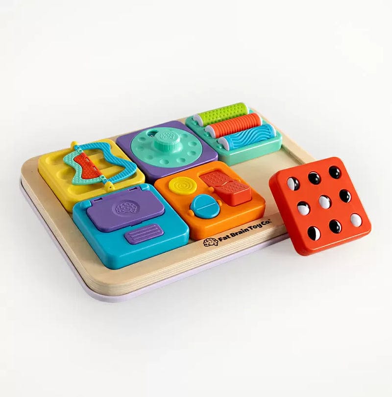Fat Brain Toys PlayTab Sensory Set 4 (Gears, Lenticular, Squeaker Tile)