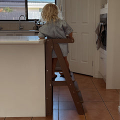 Toypark Folding Learning Tower - Walnut