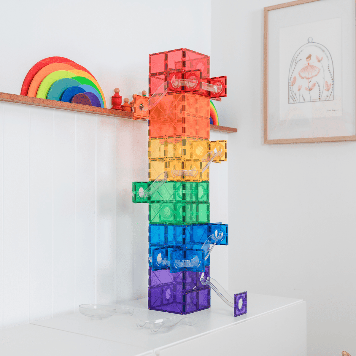Connetix Tiles Super Ball Run Pack 134 Piece