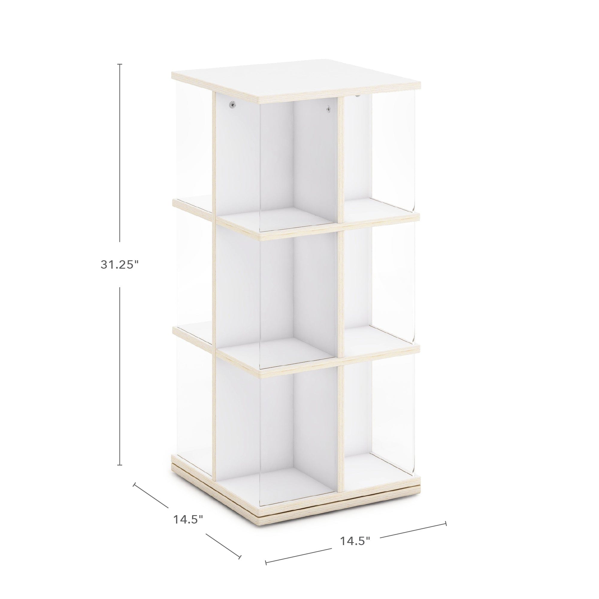 Guidecraft EdQ Rotating Book Display 3 Tier - White