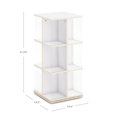 Guidecraft EdQ Rotating Book Display 3 Tier - White