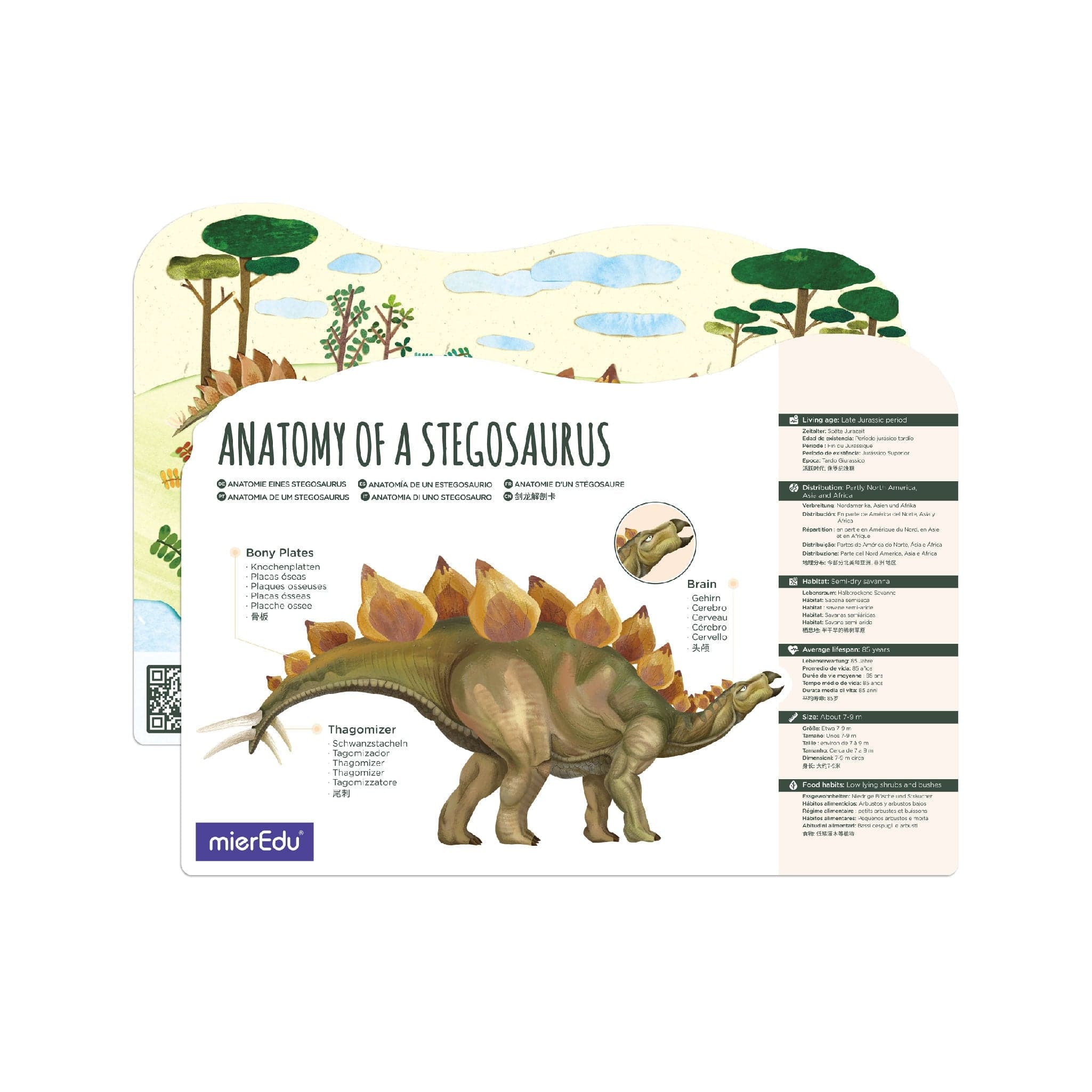 mierEdu 3D Puzzles Stegosaurus