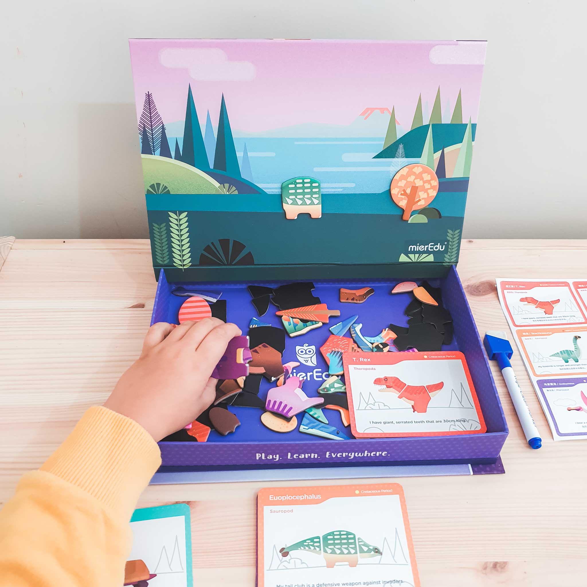 mierEdu Magnetic Art Case - Dino World