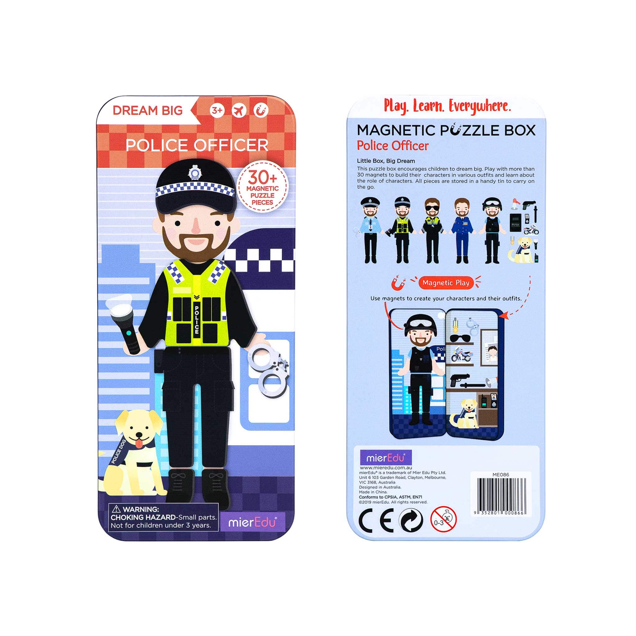 mierEdu Magnetic Puzzle Box - Police Officer