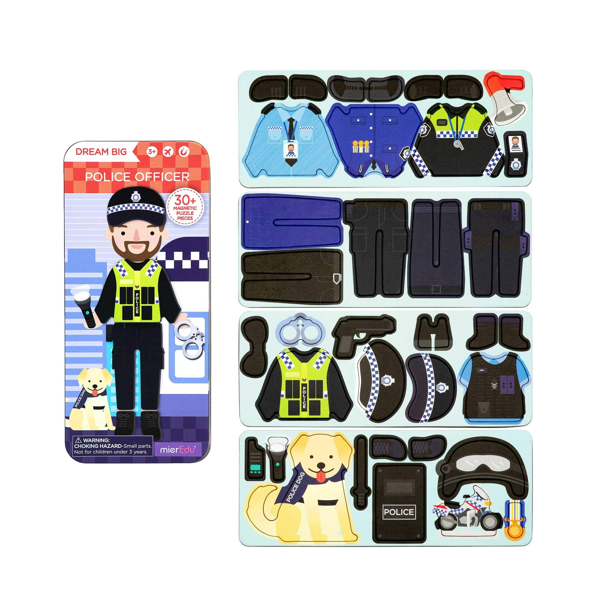 mierEdu Magnetic Puzzle Box - Police Officer