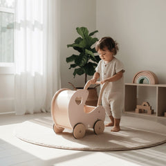 myduckling Isla Doll Pram Walker - Rose
