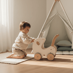 myduckling Doll Pram Walker - White