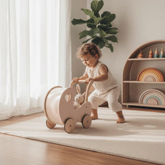 myduckling Isla Doll Pram Walker - Rose