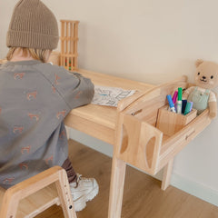 myduckling Solid Wood Side Shelf