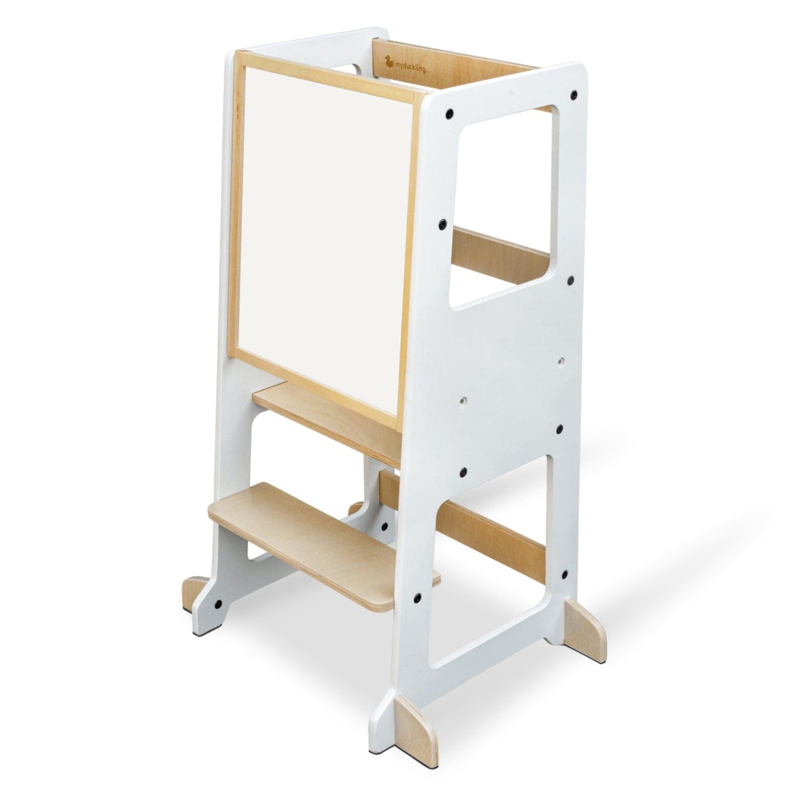 myduckling Adjustable Learning Tower 2 in 1 - White/Natural