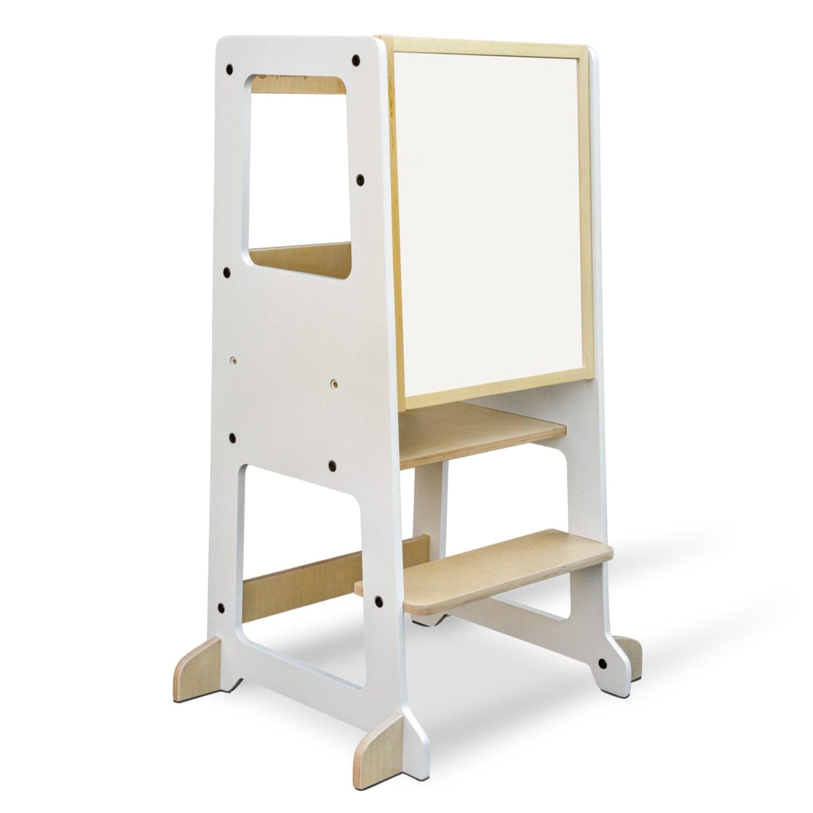 myduckling Adjustable Learning Tower 2 in 1 - White/Natural