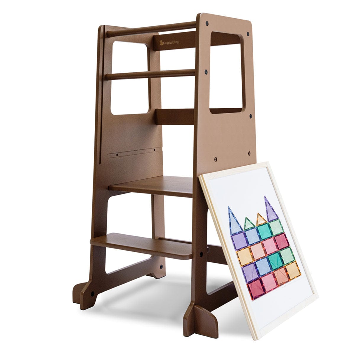 myduckling Adjustable Learning Tower 2 in 1 – Mocha Brown
