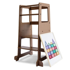 myduckling Adjustable Learning Tower 2 in 1 – Mocha Brown