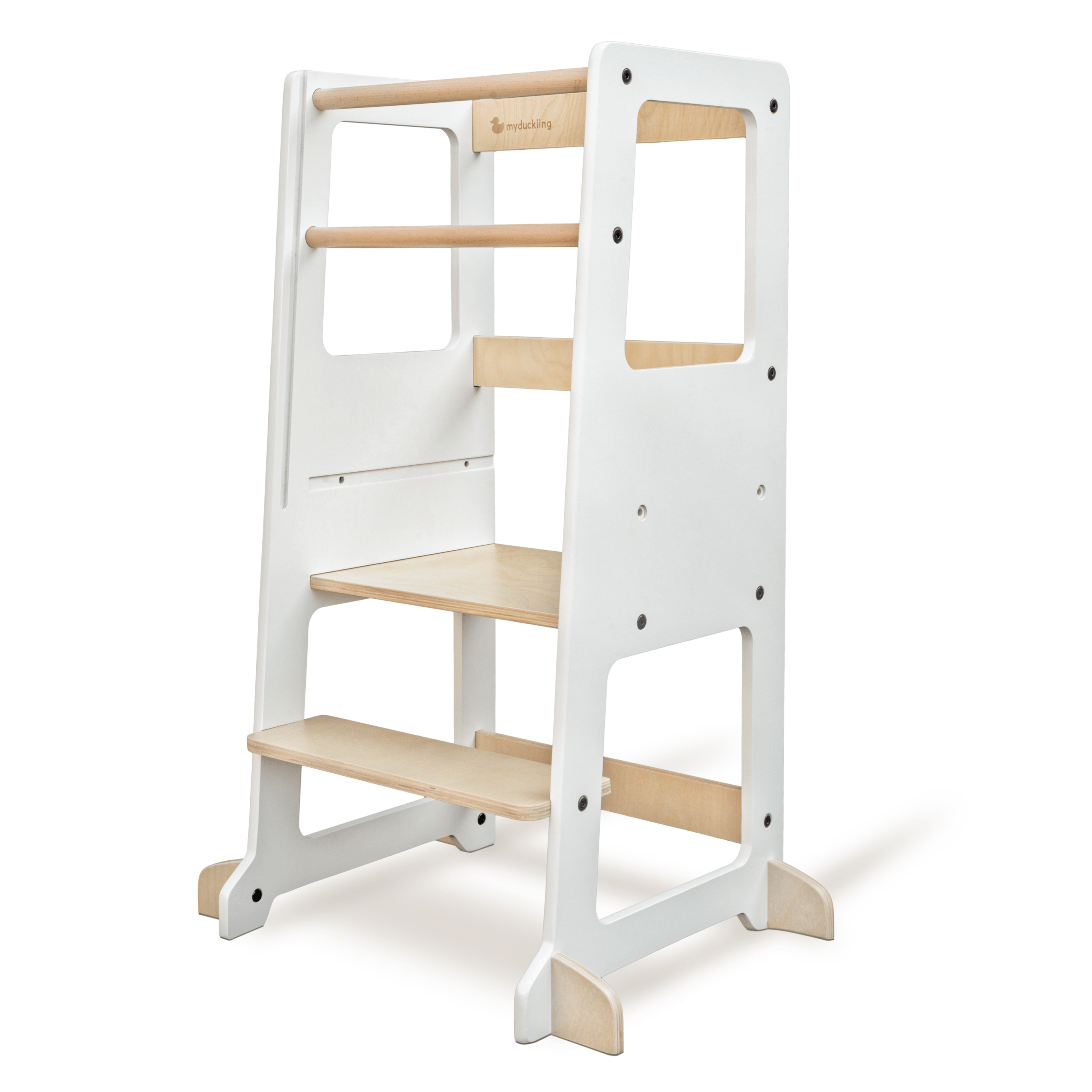 myduckling Adjustable Learning Tower 2 in 1 - White/Natural