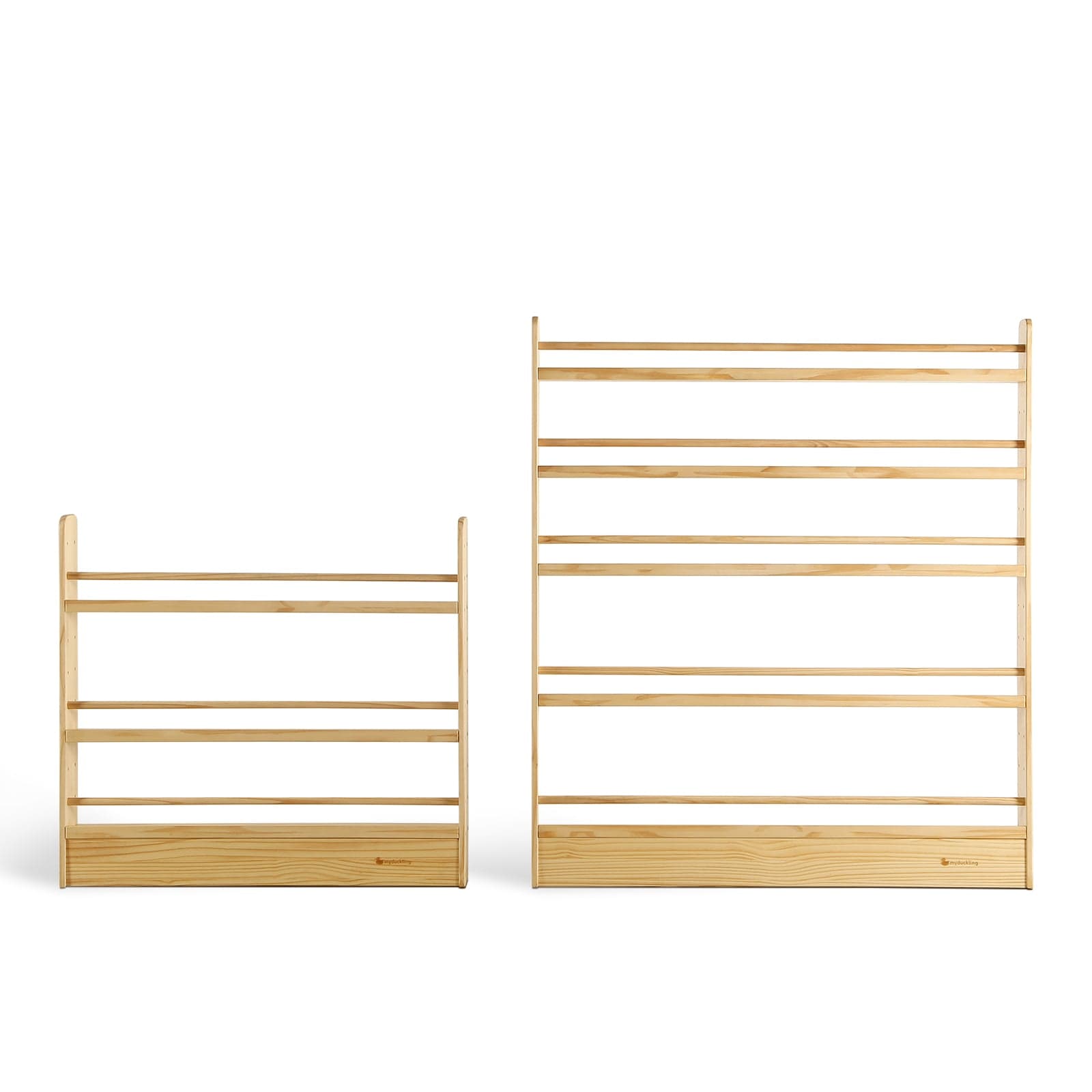 myduckling 5 Tier Adjustable Solid Wood Bookshelf